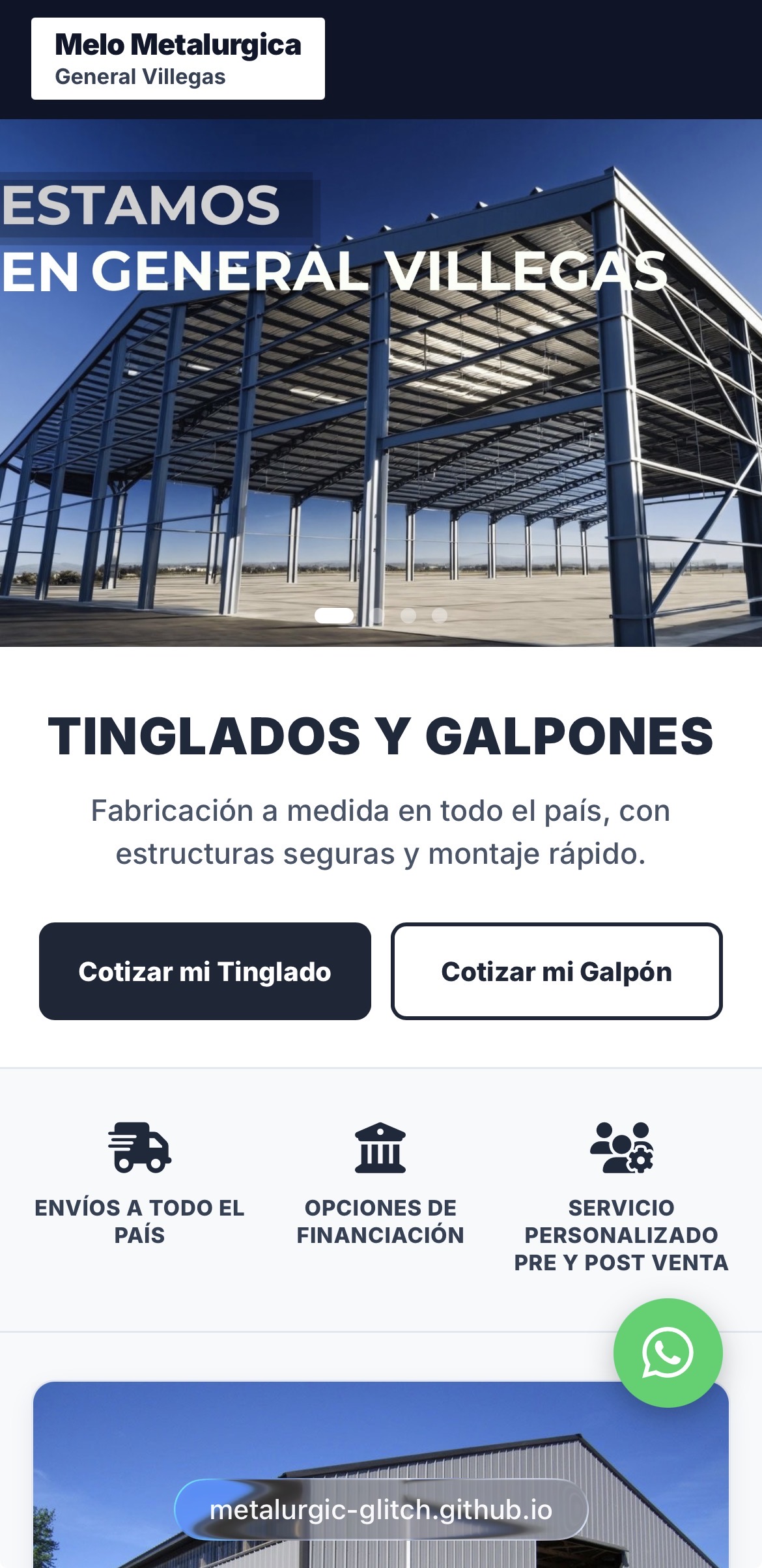 Cotizador Web para Metalúrgica de General Villegas